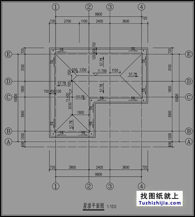 100平方米自建三层半别墅设计图纸