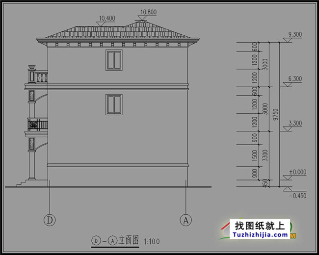 最新三层农村别墅设计图纸