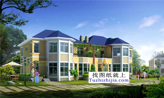 走入式衣柜,3个次卧室,卫生间,洗衣房,阳台; 图纸目录: 建筑:一层别墅