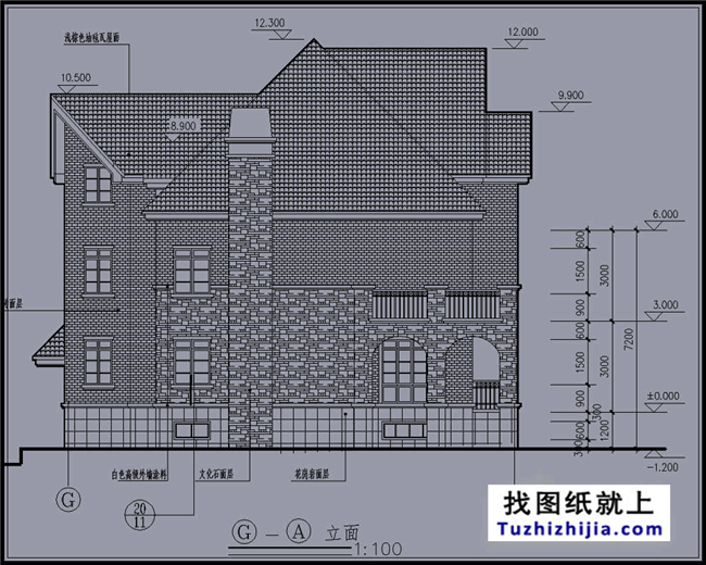 200平方米三层豪华欧式别墅房屋设计CAD图纸,16X15米