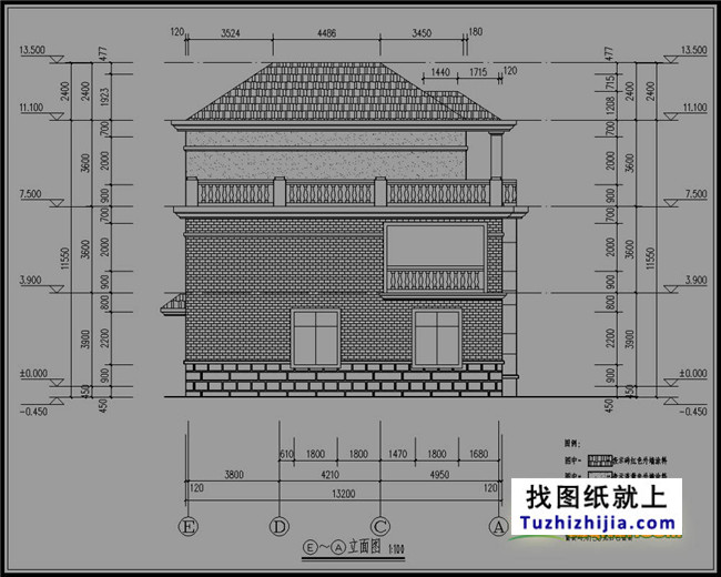 225平方米新农村三层别墅设计图及效果图