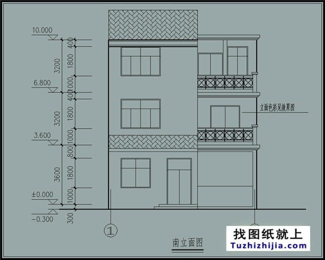 90平方米新农村带车库三层房屋别墅设计图纸及效果图