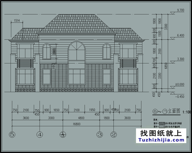 185平米自建三层别墅房屋施工设计图纸及效果图