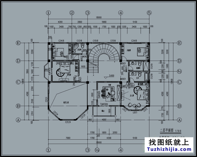 230平米欧式带地下室三层自建别墅设计施工图纸及效果图
