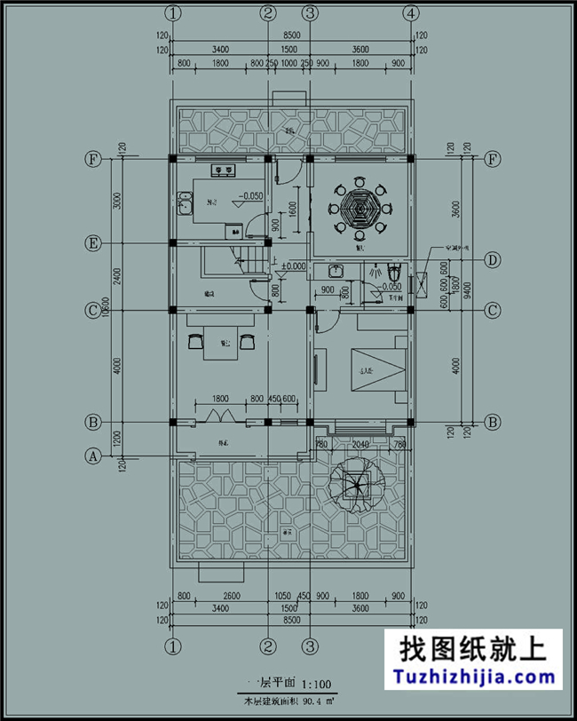 90平方米小户型自建三层房屋设计图纸及外观