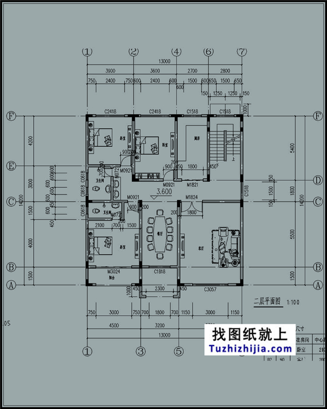 乡村自建195平方米三层别墅设计CAD图纸及效果图
