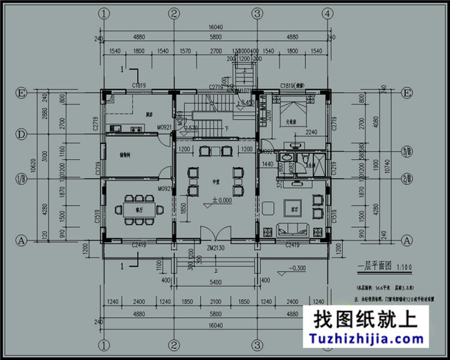 中式徽派风格新农村自建三层别墅房屋设计施工