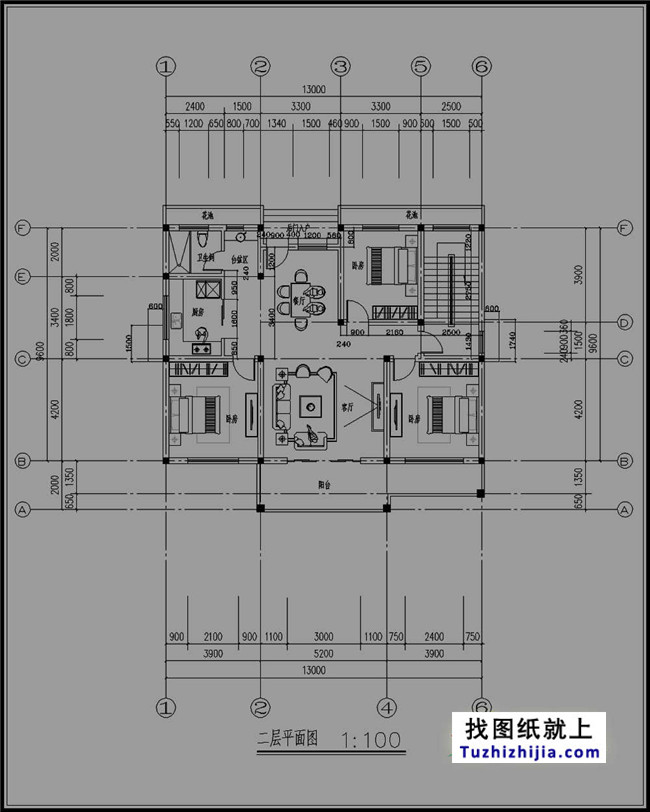 农村复式带堂屋三层房屋纸,14米175平方米32