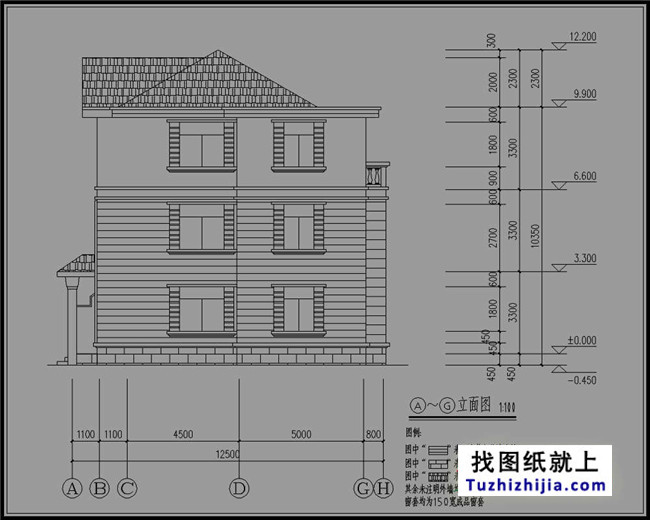 预算30万左右的新农村三层房屋设计图推荐