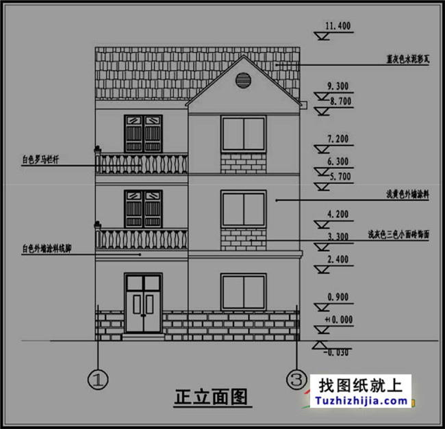 简单新农村住宅设计图集,三层楼房设计图纸精选