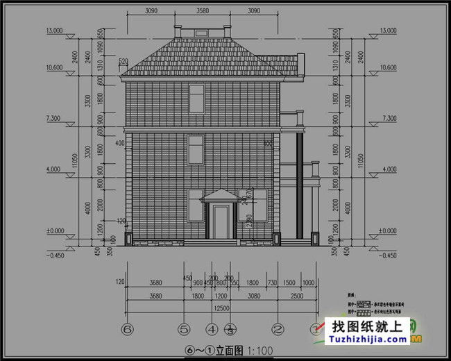 最新小别墅设计图,复式三层,外观非常漂亮