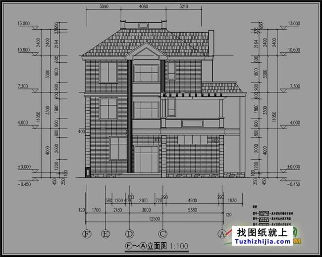 最新小别墅设计图,复式三层,外观非常漂亮