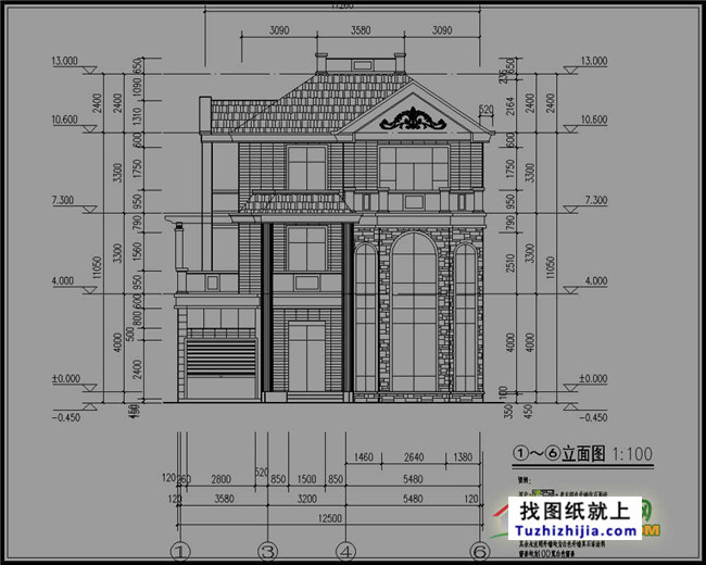 最新小别墅设计图,复式三层,外观非常漂亮