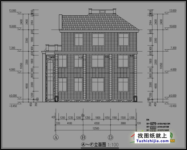 最新小别墅设计图,复式三层,外观非常漂亮