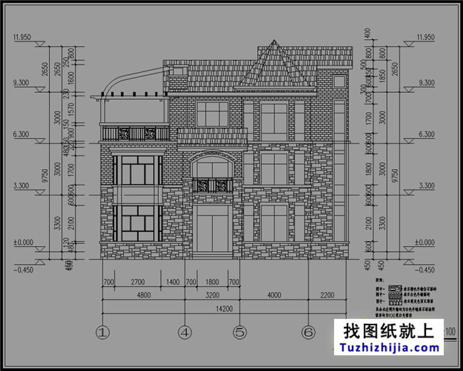 开间:14.44米 进深:9.24米 占地面积:125.48平米 建筑面积:381.66平米 造价预算:40万 设计功能: 一层:客厅、玄关、厨房、餐厅、父母房、卫生间x2; 二层:卧室x3、起居室、卫生间x4、阳台; 三层:卧室x2、休闲室、阳光房、衣帽间、卫生间x2、露台。 图纸详情:(全套施工图+高清效果图,拿到即可施工) 建施:建筑设计总说明、门窗表、一层平面图、二层平面图、三层平面图、屋顶平 面图、东立面图、南立面图、西立面图、北立面图、剖面图、楼梯平面图/ 剖面图、门窗大样图、天沟大样图、门楼