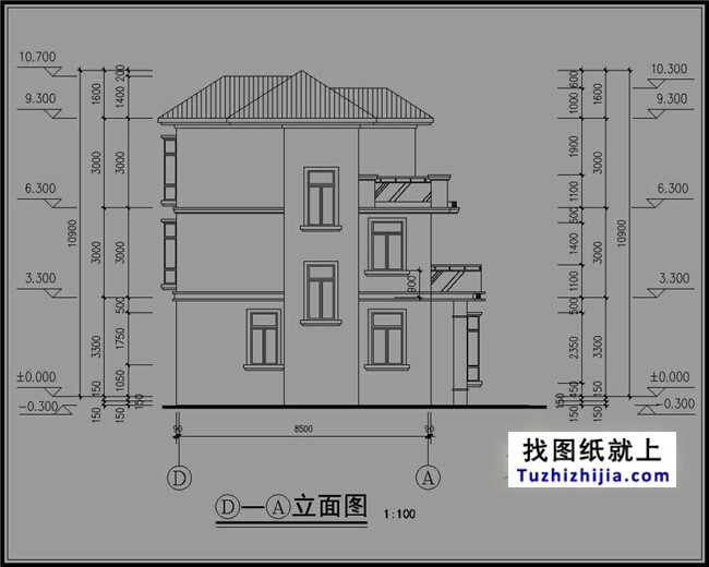 小户型三层别墅设计图纸,适合新农村自建
