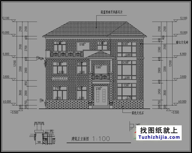 浙江新农村三层房屋设计图纸,农村住宅设计图集