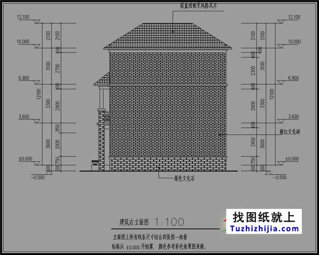 浙江新农村三层房屋设计图纸,农村住宅设计图集