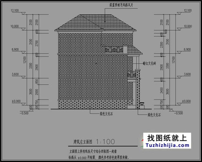 浙江新农村三层房屋设计图纸,农村住宅设计图集