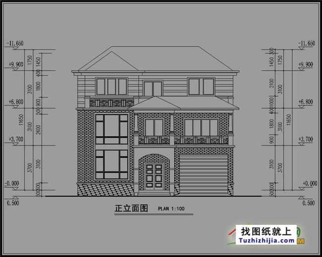 如果不需要车库,施工过程中可以做成卧室。 建筑层数:三层 占地尺寸:面宽12.6米x进深13.4米 占地面积:165平方 造价预算:30万 建筑总面积/总层高:432.8平米(不含入户平台、阳台、露台)/总高11.65米,屋檐口高9.9米 施工图(建施图、结施图、水施图、电施图)共52张+高清效果图。 图纸目录: 建筑图:建筑设计总说明、一层建筑结构尺寸图、二层建筑结构尺寸图、三层建筑结构尺寸图、门窗大样图、一层平面图、二层平面图、三层平面图、屋顶平面图、屋顶尺寸图、6-1建筑立面尺寸图及节点详图、1-I