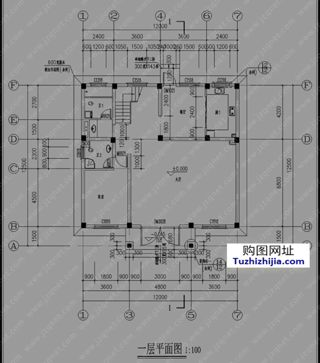 90平方米农村二层房屋设计施工图纸及效果图11x85米