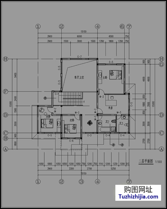 170平方米农村二层小别墅及效果图,5米