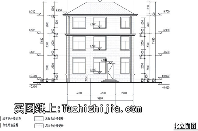 新农村三层带露台自建房设计施工图,农村自建别墅推荐