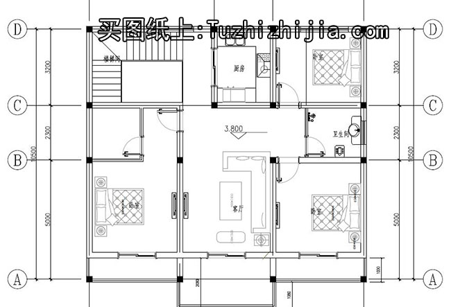 120平方房子设计图带效果图,农村自建房户型推荐