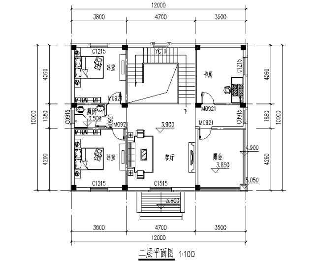 12米x10米带车库两层小别墅, 毛坯25万毛坯能建！