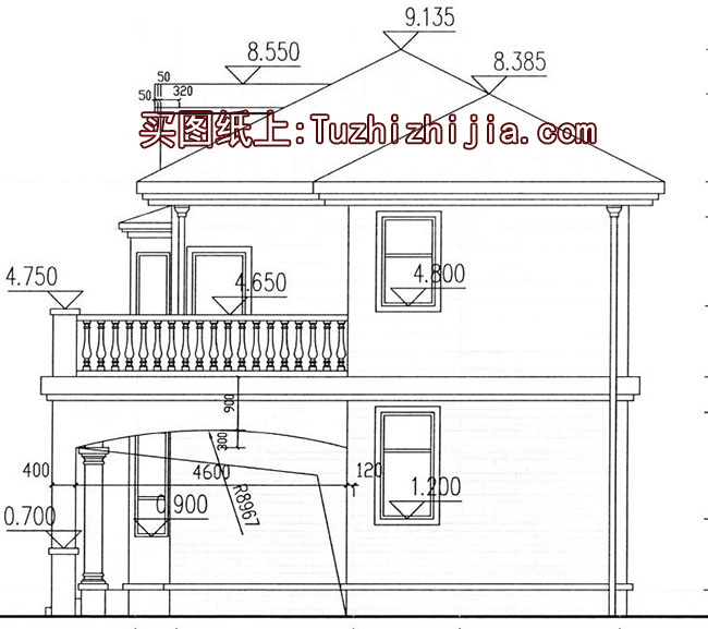 图纸介绍:本方案为私人别墅房屋施工设计图,带车库,外观看起来时尚、精致,二层为两个大卧室,居中环境好,如果喜欢这个外观,可以根据自己的要求定制户型。 占地面积:12.90m*8.2m,105平方米左右; 建筑层高:二层; 建筑高度:9.14米(含屋顶); 设计功能: 一层户型:客厅、餐厅、厨房、卫生间、卧室、储藏间、车库; 二层户型:卧室(带衣帽间、卫生间)、卧室(带衣帽间、卫生间)、露台; 图纸目录: 建筑图:建筑施工总说明、建筑构造设计说明、一层平面图、二层平面图、屋顶平面图、正立面图、背立面图、左立