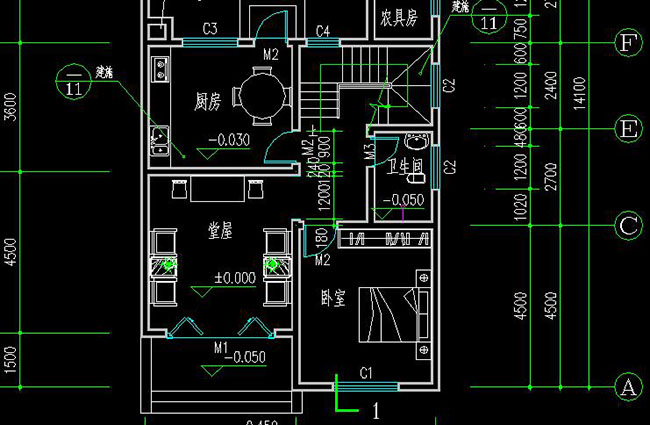 乡村二层小面积双拼房屋住宅设计图,造价低,面