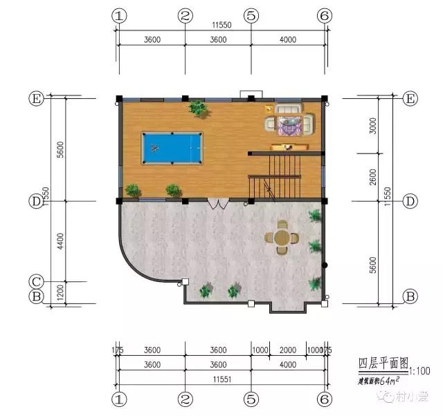 12×20米四层自建别墅设计图，行走于乡村的建筑设计！