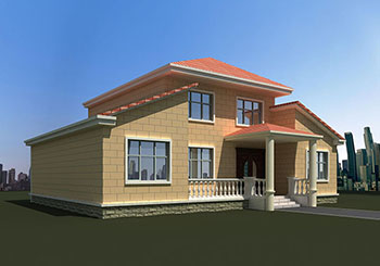 一层带阁楼乡村别墅设计图，含外观效果图片