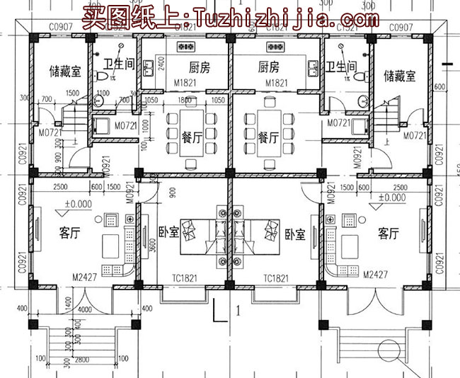 兄弟两户双拼房屋及外观图片,户型合理