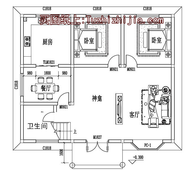 1210三层别墅,农村自建房推荐户型