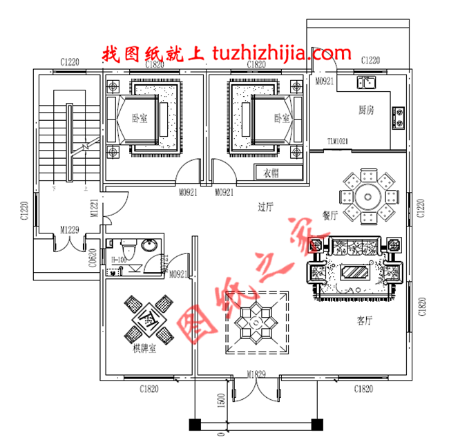 古典韵味的四层房屋设计图占地140平米左右