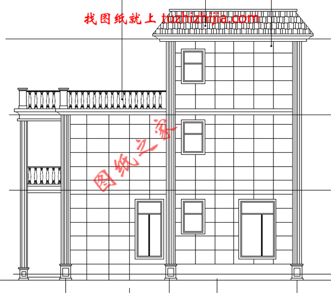 2020户型方正三层农村小别墅设计图纸(含外观图片)