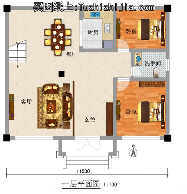 120平方房子设计图带效果图,农村自建房户型推荐