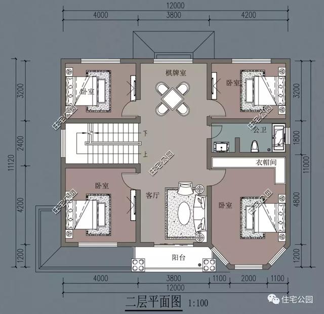 13X11米农村3层别墅设计方案，现代结合欧式，好看