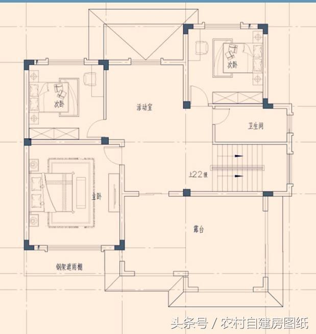 13X12米欧式豪华农村楼房方案图，很受欢迎