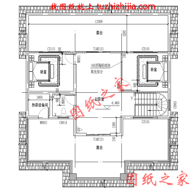 三间三层房子设计图,高端三层楼房设计图,三层两个大露台