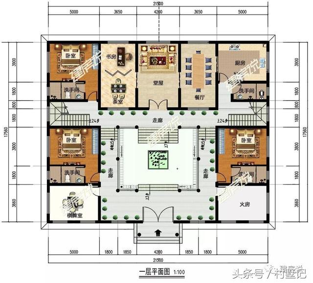 15栋四合院效果图，中国传统建筑100年不过时