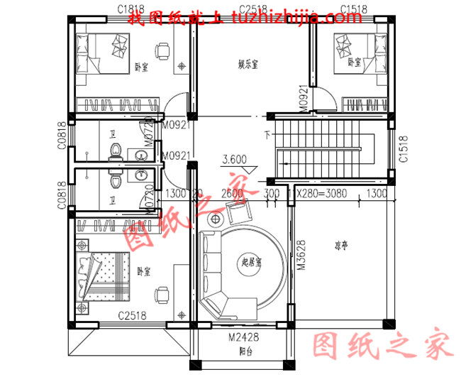 20万左右普通农村房子设计图二层简约小别墅