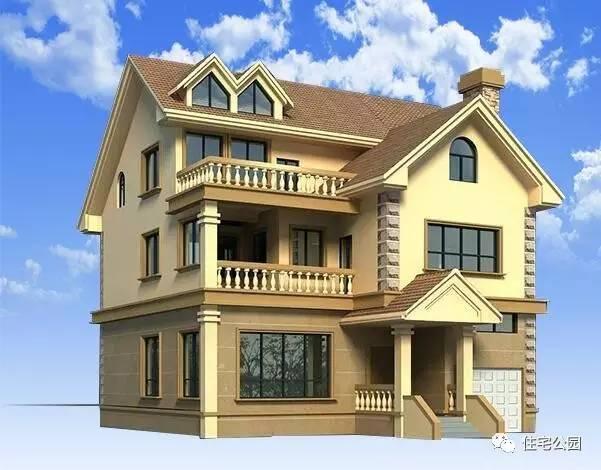 28万自建3层别墅露台,老虎农村窗带别墅,实用!官网车库工场图片