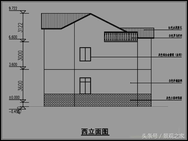 二层带阁楼新农村别墅设计图纸（带效果图）