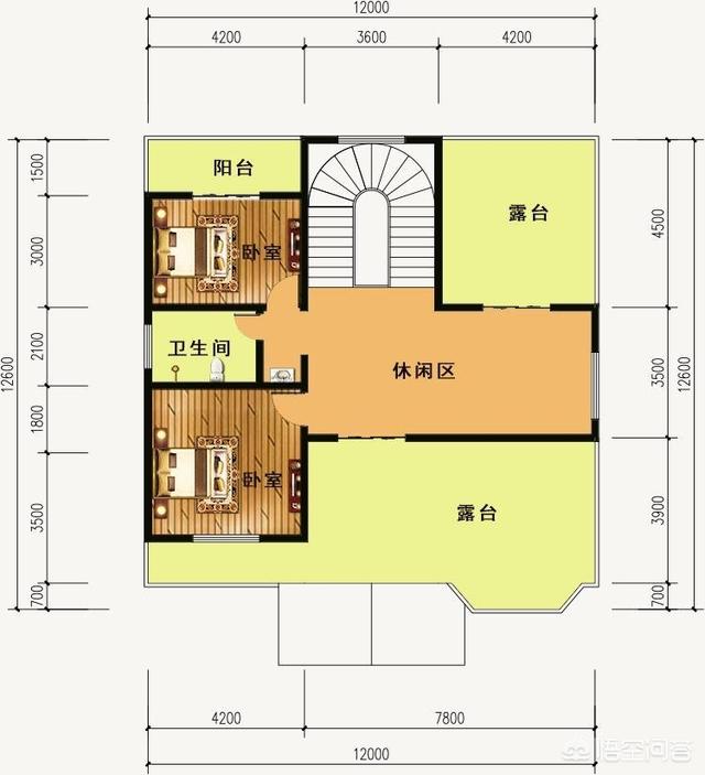 农村12米×12米自建三层别墅的设计图，有比较好的推荐吗？