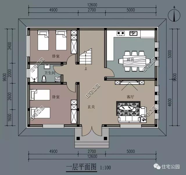9X12米温馨2层别墅设计方案图，别看户型小，照样很大气！