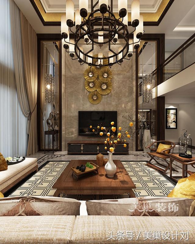 郑州这些300平别墅大宅的新中式案例 设计效果不是一般的惊艳！