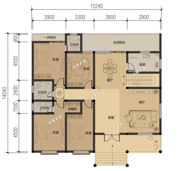 16x14米一层欧式风格别墅，三套方案，你选哪个？