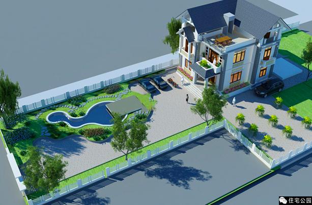 14X11米2层别墅，小院、泳池、菜园，内外兼修